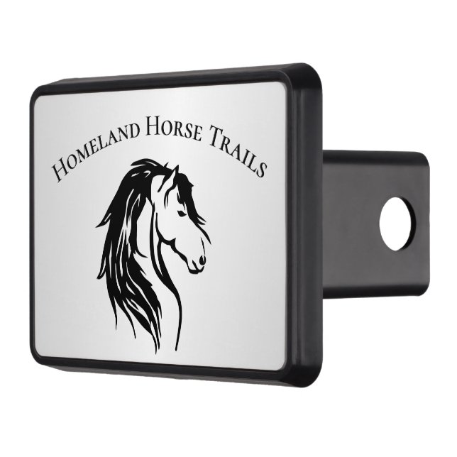 Noble Horse Head Custom Name Trailer Hitch Cover (Left)