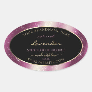 Noble Lavender Sparkle Glitter Frame Product Label