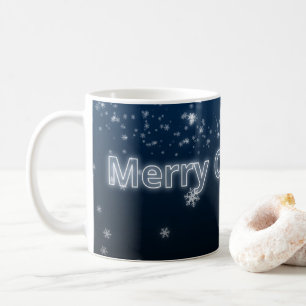 Noble Merry Christmas snowflakes sparkles Coffee Mug