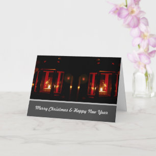 Noble Merry Christmas with shiny Advent candles! Card