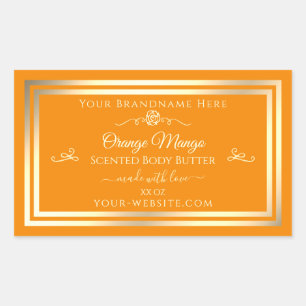 Noble Orange Étiquette de produit Gold Frame Rose