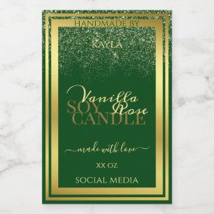 Noble Product Packaging Labels Dark Green and Gold