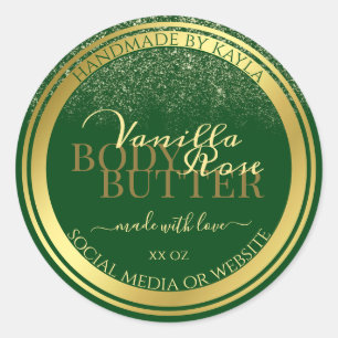 Noble Product Packaging Labels Dark Green and Gold