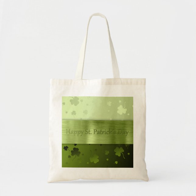 Noble St. Patrick's Day Shamrocks - Budget Tote Bag (Front)