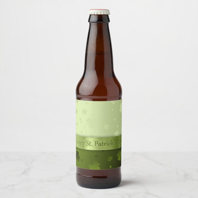 Noble St. Patricks Day Shamrocks Étiquette de bout (Devant)