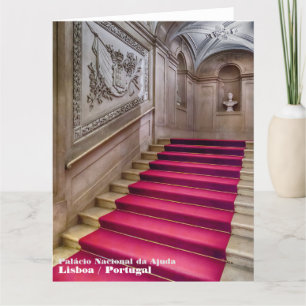 Noble Staircase. Ajuda National Palace, Lisbon. Thank You Card