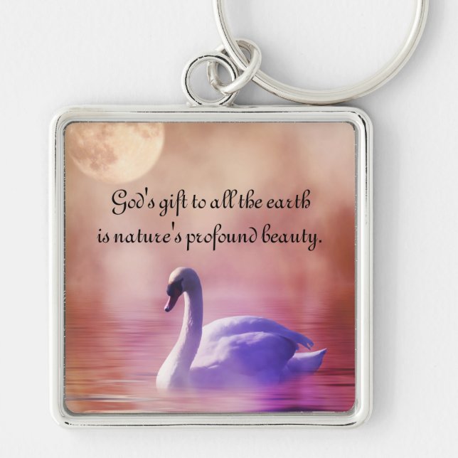 Noble Swan Keychain (Front)