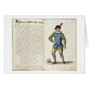 Nobleman playing football, Venetian (manuscript)