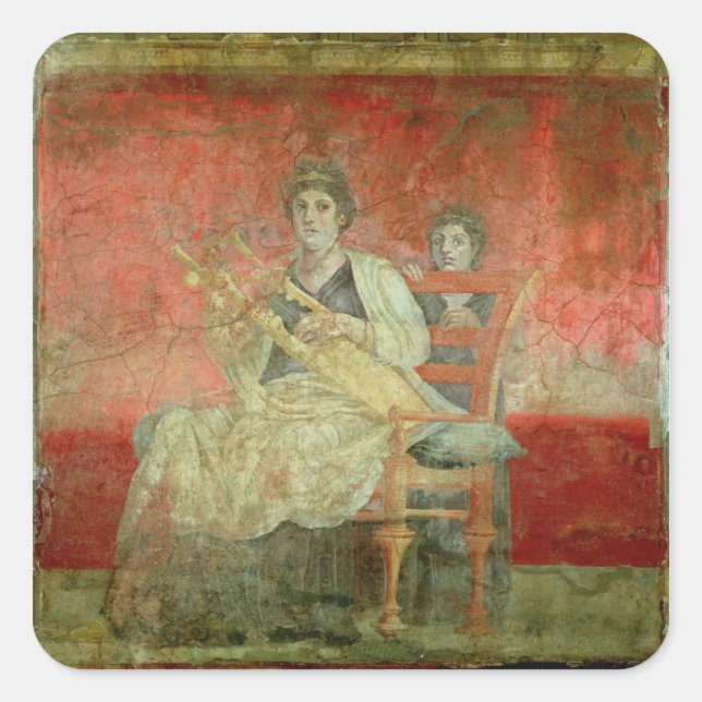 Noblewoman playing a Cithera Square Sticker (Front)