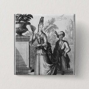 Noblewoman's dress, late 17th century 2 inch square button