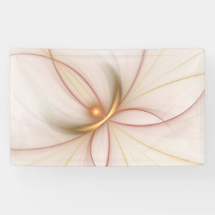Nobly Copper And Gold Abstract Modern Fractal Art Banner