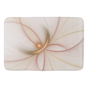 Nobly Copper And Gold Abstract Modern Fractal Art Bath Mat