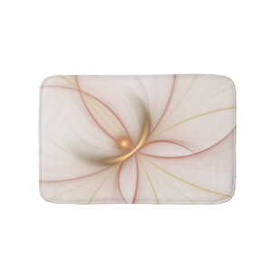 Nobly Copper And Gold Abstract Modern Fractal Art Bath Mat