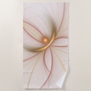 Nobly Copper And Gold Abstract Modern Fractal Art Beach Towel