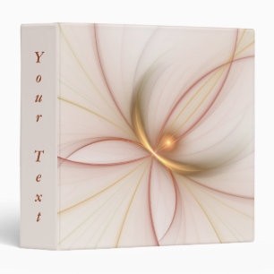 Nobly Copper And Gold Abstract Modern Fractal Art Binder