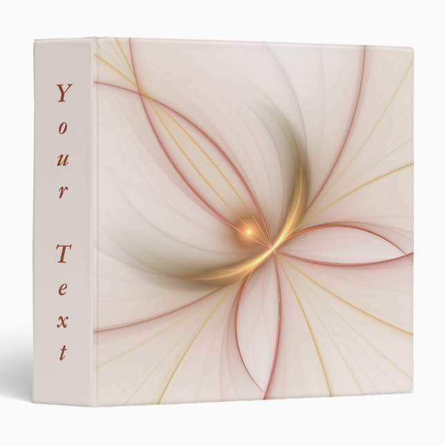 Nobly Copper And Gold Abstract Modern Fractal Art Binder (Front/Spine)