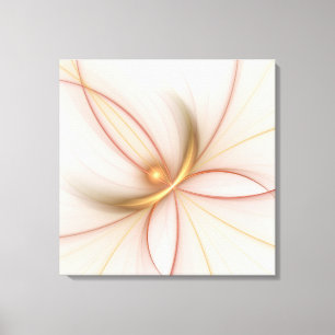 Nobly Copper And Gold Abstract Modern Fractal Art Canvas Print