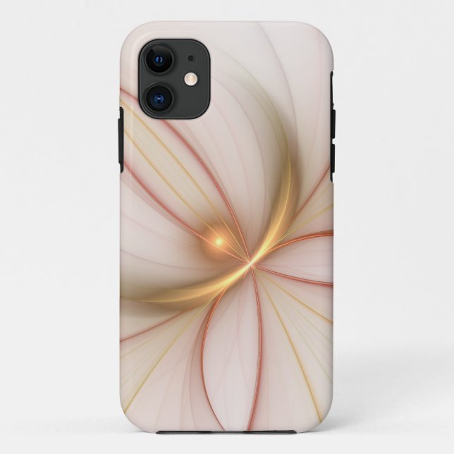 Nobly Copper And Gold Abstract Modern Fractal Art Case-Mate iPhone Case (Back)