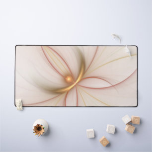 Nobly Copper And Gold Abstract Modern Fractal Art Desk Mat