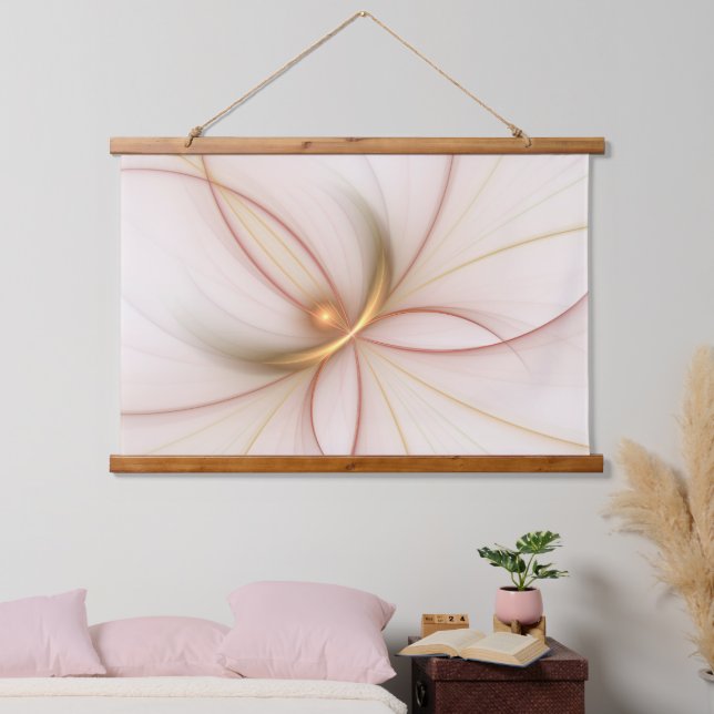 Nobly Copper And Gold Abstract Modern Fractal Art Hanging Tapestry (Bedroom)