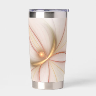 Nobly Copper And Gold Abstract Modern Fractal Art Insulated Tumbler