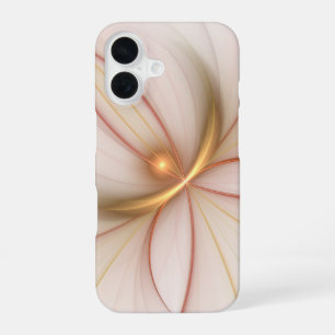 Nobly Copper And Gold Abstract Modern Fractal Art iPhone 16 Case