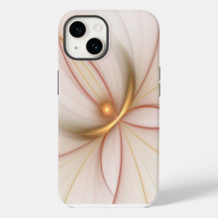 Nobly Copper And Gold Abstract Modern Fractal Art iPhone 14 Case