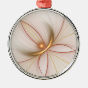 Nobly Copper And Gold Abstract Modern Fractal Art Metal Ornament