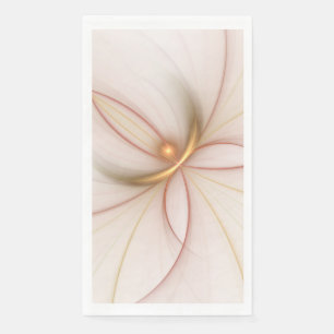 Nobly Copper And Gold Abstract Modern Fractal Art Napkin