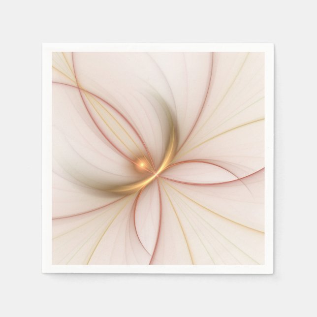 Nobly Copper And Gold Abstract Modern Fractal Art Napkin (Front)
