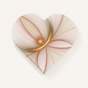 Nobly Copper And Gold Abstract Modern Fractal Art Notebook