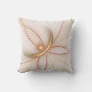 Nobly Copper And Gold Abstract Modern Fractal Art Outdoor Pillow
