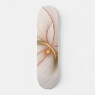 Nobly Copper And Gold Abstract Modern Fractal Art Skateboard