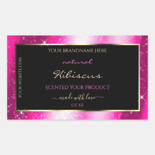 Nobly Hot Pink Sparkle Glitter Frame Product Label