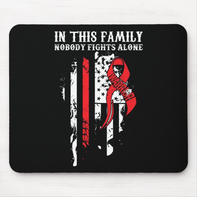 Nobody Alone- Sickle Cell Anemia Awareness Support Mouse Pad (Front)