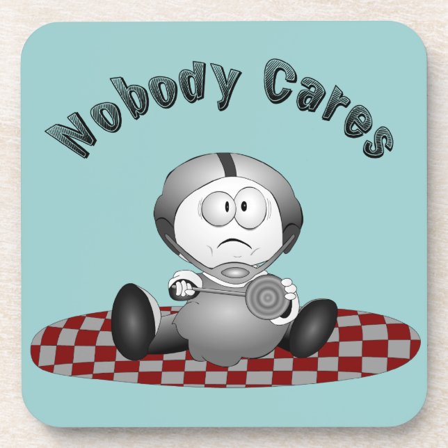 Nobody Cares Cork Coaster (Front)