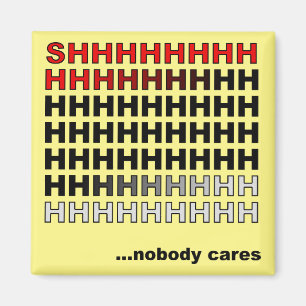 Nobody Cares Funny Fridge Refrigerator Magnet