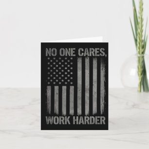 Nobody Cares Work Harder Gym Motivation Tee Weight Card