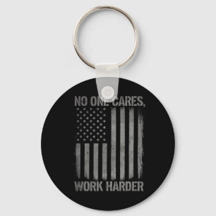 Nobody Cares Work Harder Gym Motivation Tee Weight Keychain