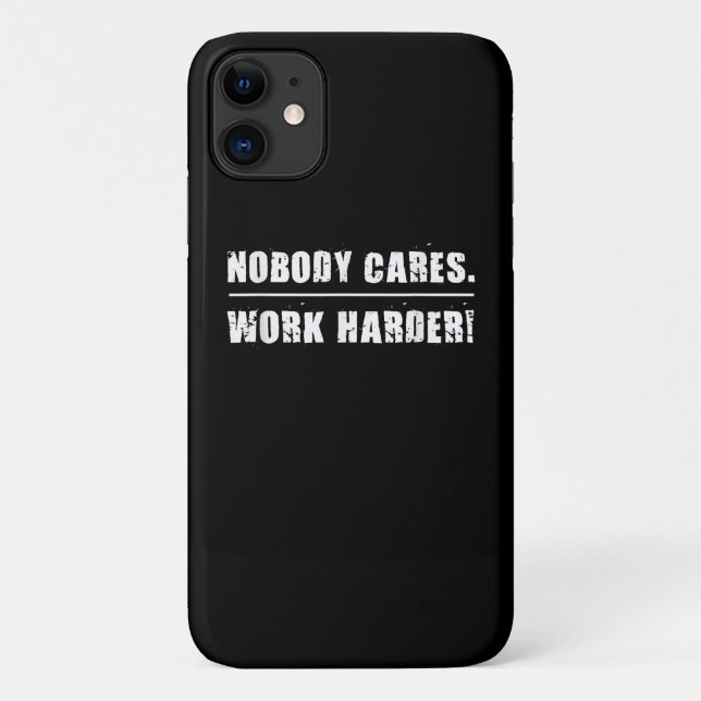 Nobody Cares Work Harder Motivational Ness Workout Case-Mate iPhone Case (Back)