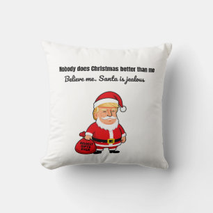 Nobody Does Christmas Better Than Me – Funny Trump Throw Pillow