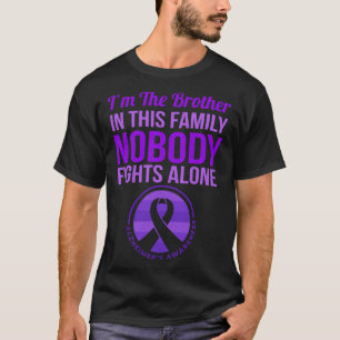 Nobody Fights Alone Alzheimerheimer's Awareness  T-Shirt