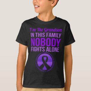 Nobody Fights Alone Alzheimerheimer's Awareness T-Shirt