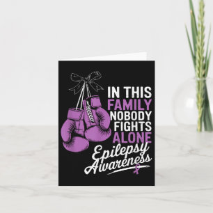 Nobody Fights Alone Boxing Epilepsy Awareness Purp Card
