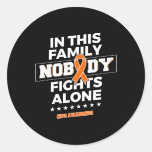 Nobody Fights Alone Crps Awareness  Classic Round Sticker