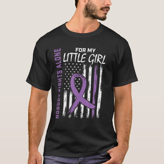 Nobody Fights Alone Little Girl Daughter Epilepsy T-Shirt (Front)