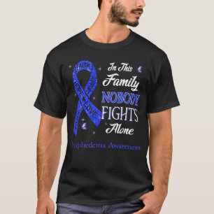 Nobody Fights Alone Lymphedema Awareness T-Shirt