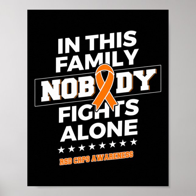 Nobody Fights Alone Rsd Crps Awareness  Poster (Front)