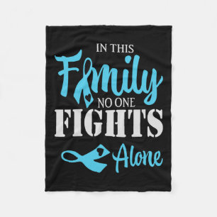 Nobody Fights Diabetes Alone Support Diabetes Awar Fleece Blanket