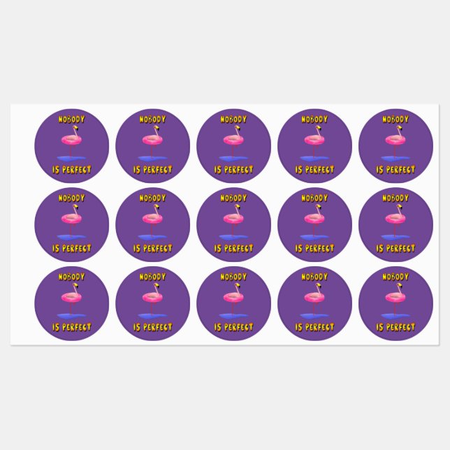 Nobody is perfect - flamingo with swimming ring (Sheet)